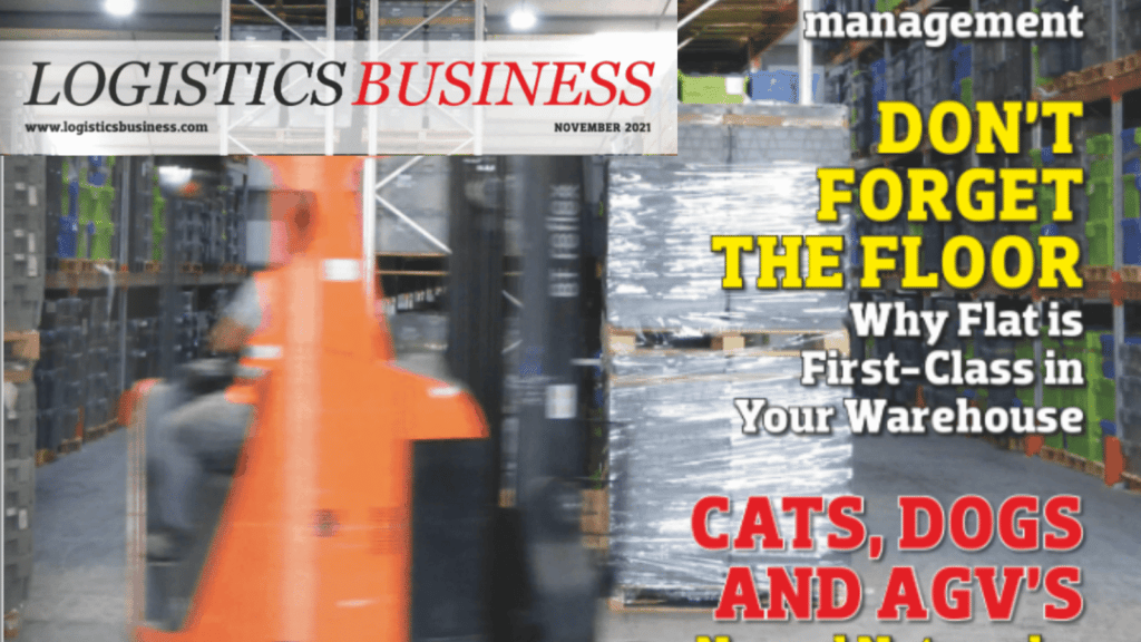 Front cover of Logistics Business magazine for Viziotix logistics barcode reader