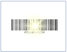 A barcode image with direct reflection or glare by Viziotix Barcode Scanner SDK for automation barcode scanning