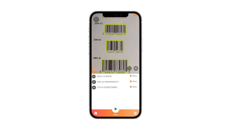 Viziotix barcode scanner SDK on smartphone