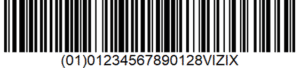 A GS1 128 barcode. Not data matrix barcode scanner. Viziotix barcode scanner SDK. Viziotix barcode reader SDK. Viziotix barcode decoder SDK.