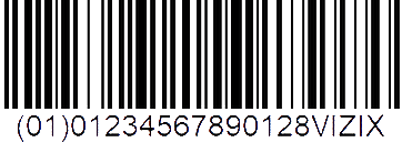 A GS1 128 barcode. Not data matrix barcode scanner. Viziotix barcode scanner SDK. Viziotix barcode reader SDK. Viziotix barcode decoder SDK.