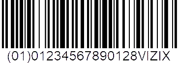 A GS1 128 barcode. Not data matrix barcode scanner. Viziotix barcode scanner SDK. Viziotix barcode reader SDK. Viziotix barcode decoder SDK.