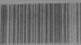 burred barcode Image of a 1D barcode taken with a low resolution camera where the bars are hard to separate.