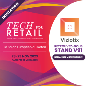 Viziotix booth information, V91, for Paris Tech for Retail 2023. @TechforRetail